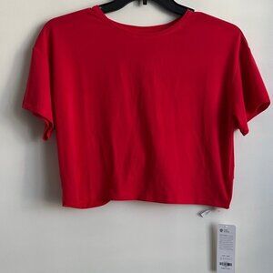 CRZ YOGA Vibrant Red Crop Top